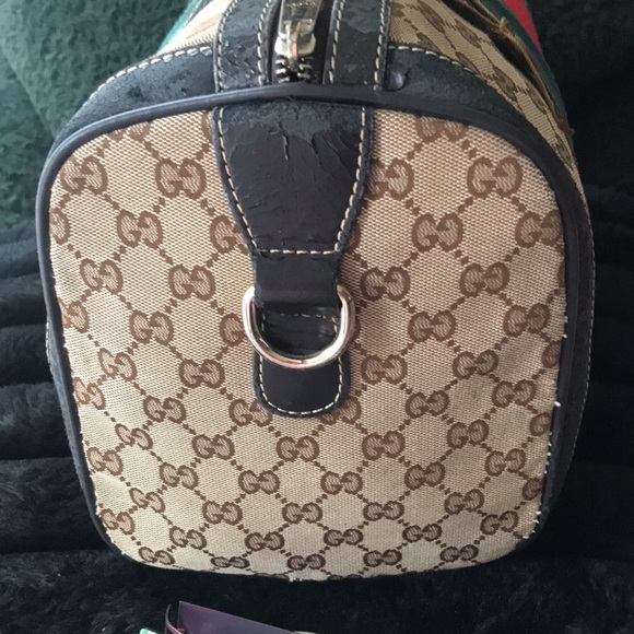 ♥️Woman’sVintage Gucci Boston Canvas Bag *FIRM PRICE* - Picture 9 of 15